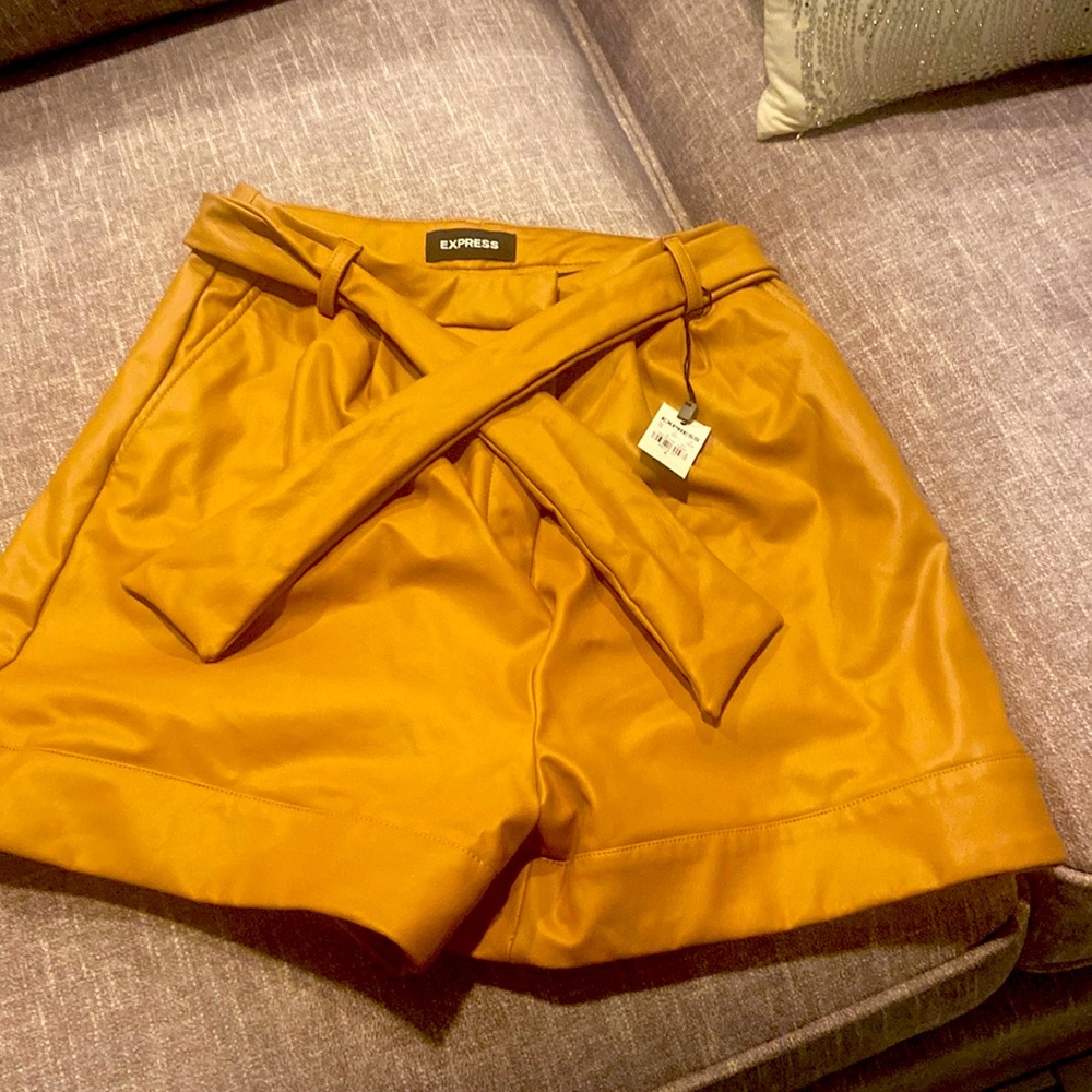 Express vegan leather shorts Bnwt